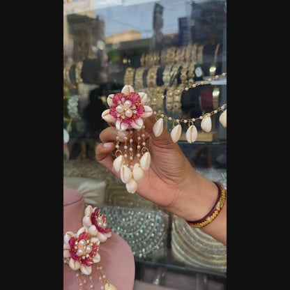 Shells Jewellery Magenta Colour