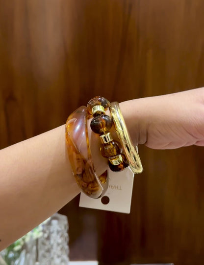 Modern Resin Bangle Stack Set Of 3 RB 07