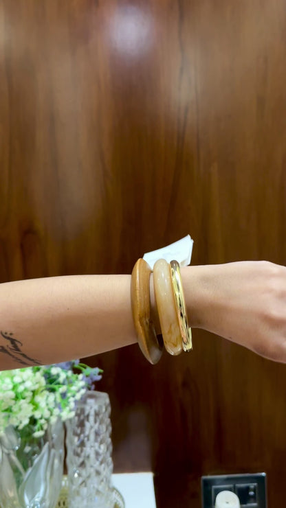 Modern Resin Bangle Stack Set of 3