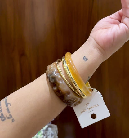 Modern Resin Bangle Stack Set Of 4 RB018