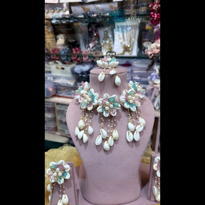 Shells Jewellery  Sky Blue and pink