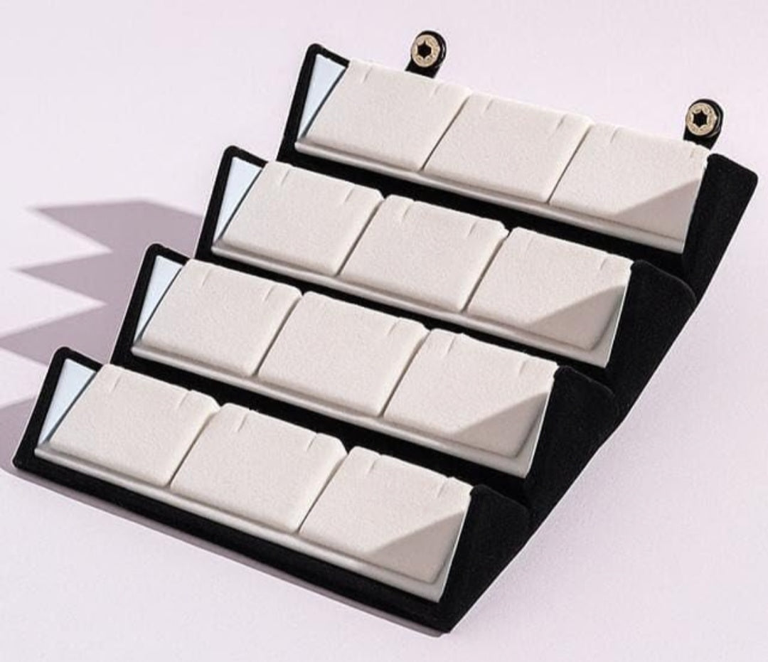 12 Piar Designer Earring Set And Stud With Foldable Storage Box