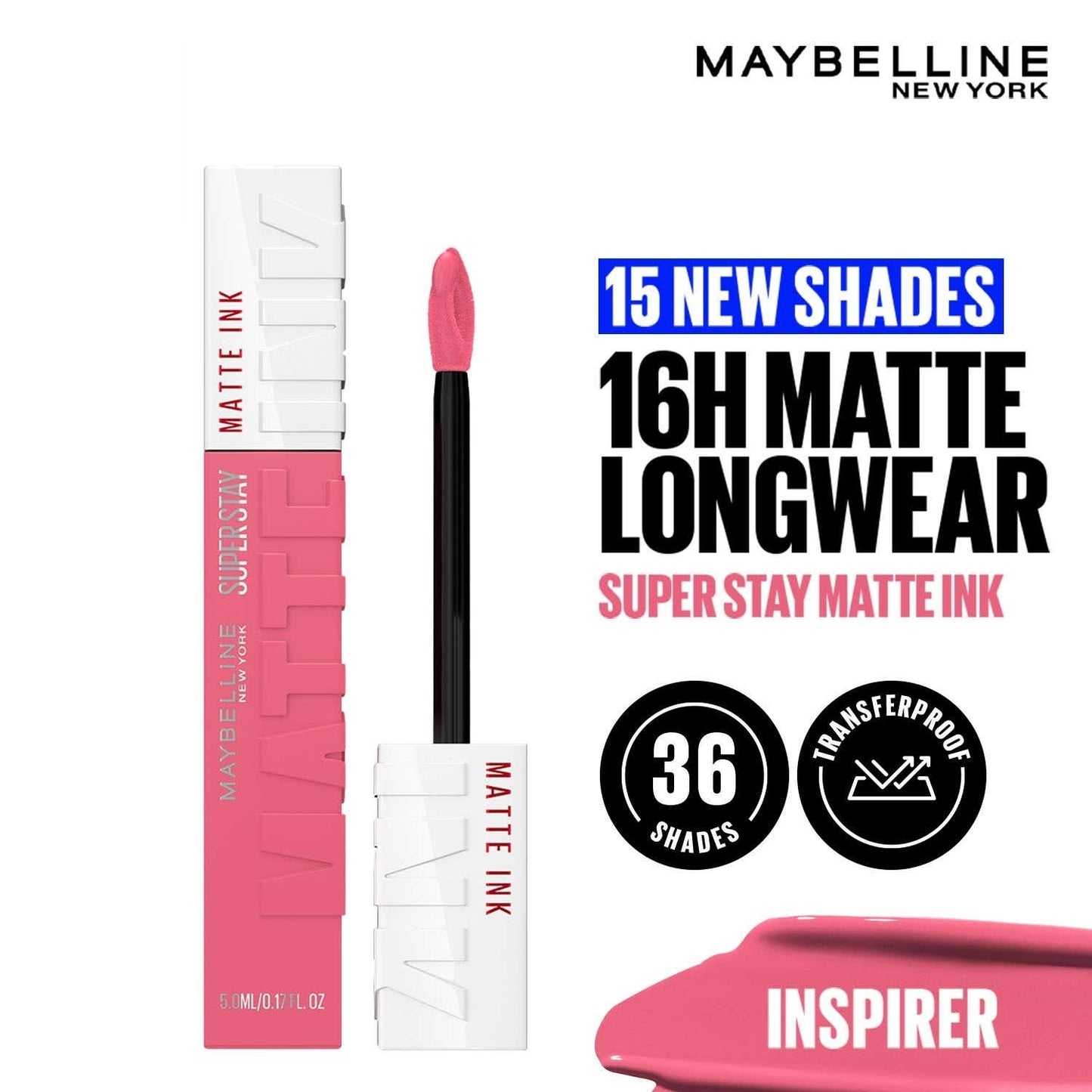 Maybelline New York Super Stay Matte Ink Liquid Lipstick, Lasts Up to 16 Hours